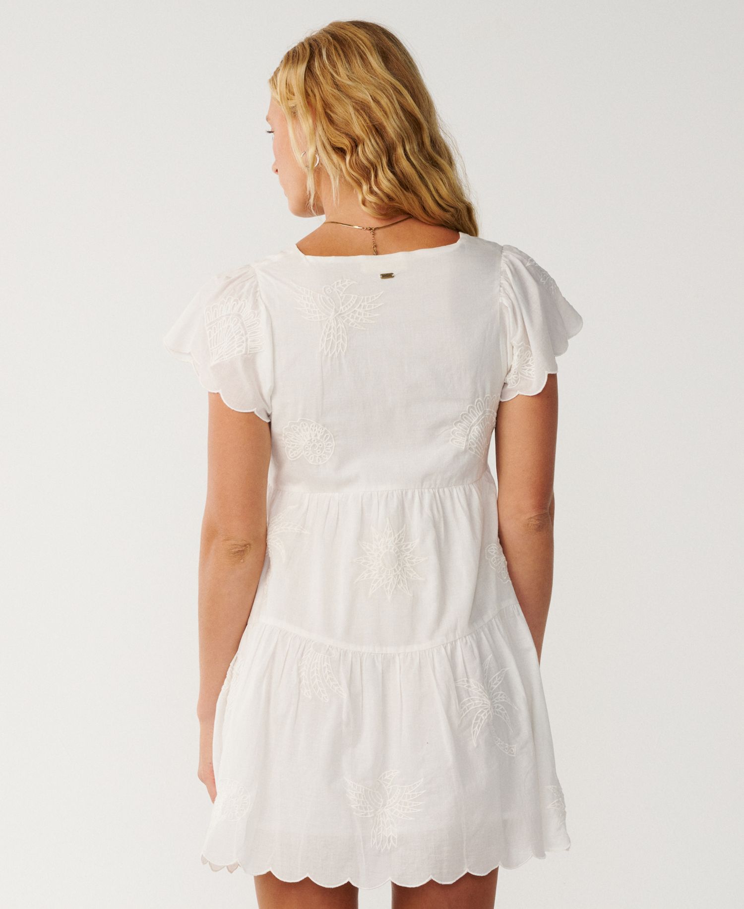 Women's Bossa Nova Short-Sleeve Embroidered Dress