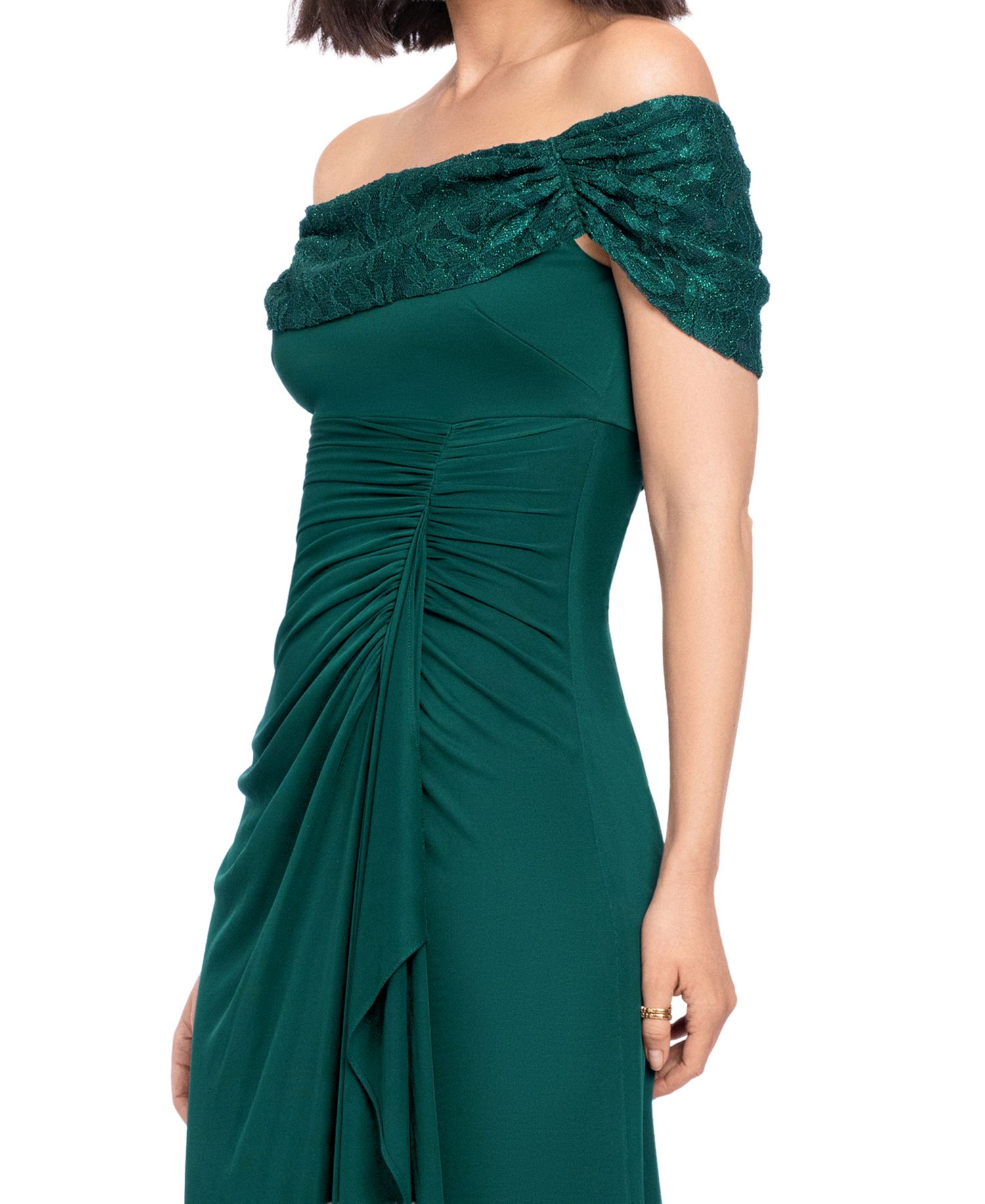 Plus Long Off-the-Shoulder Gown