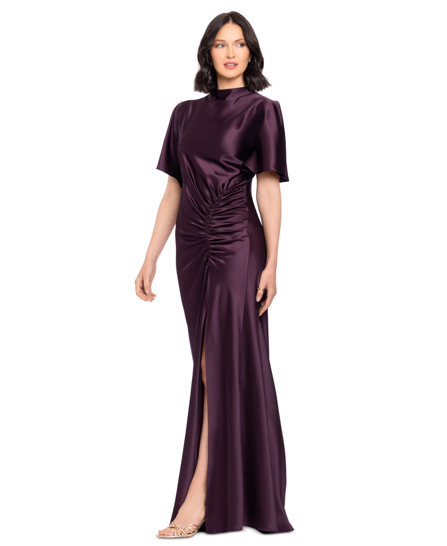 Women's Flutter-Sleeve Gown