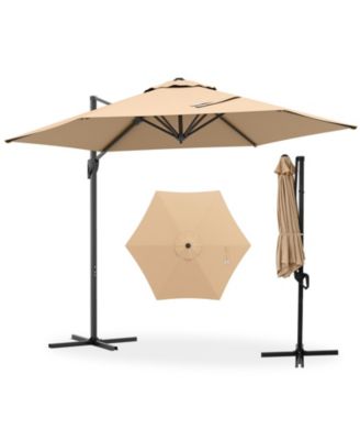 9 feet Cantilever Patio Umbrella with Vented Top and Sun-Protective Canopy
