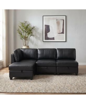 Flexible Modular 4-Seater Sofa with Storage and Sleeper Function