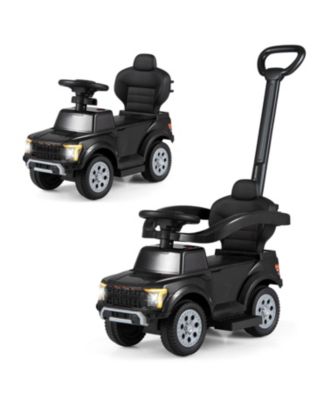 Toddler 3-in-1 Push Car Ride-On with Safety Guard and Handle