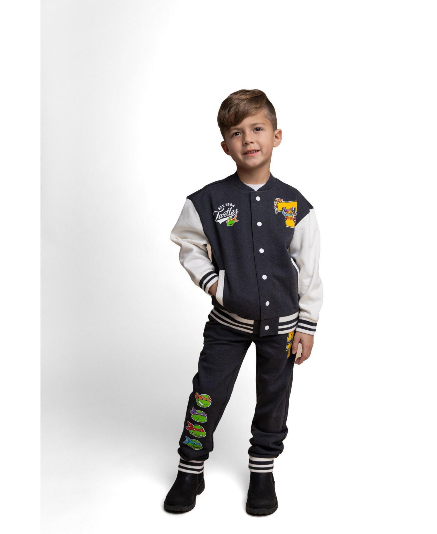 Boys' 5 - 16 Fleece Varsity Jacket and Pants Set