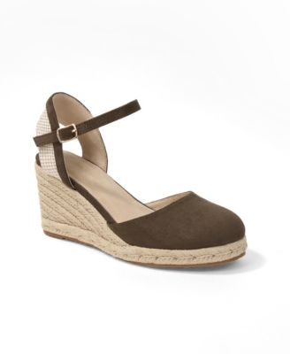 Women's Marlene Jute-Wrapped Closed Toe Espadrille Wedges