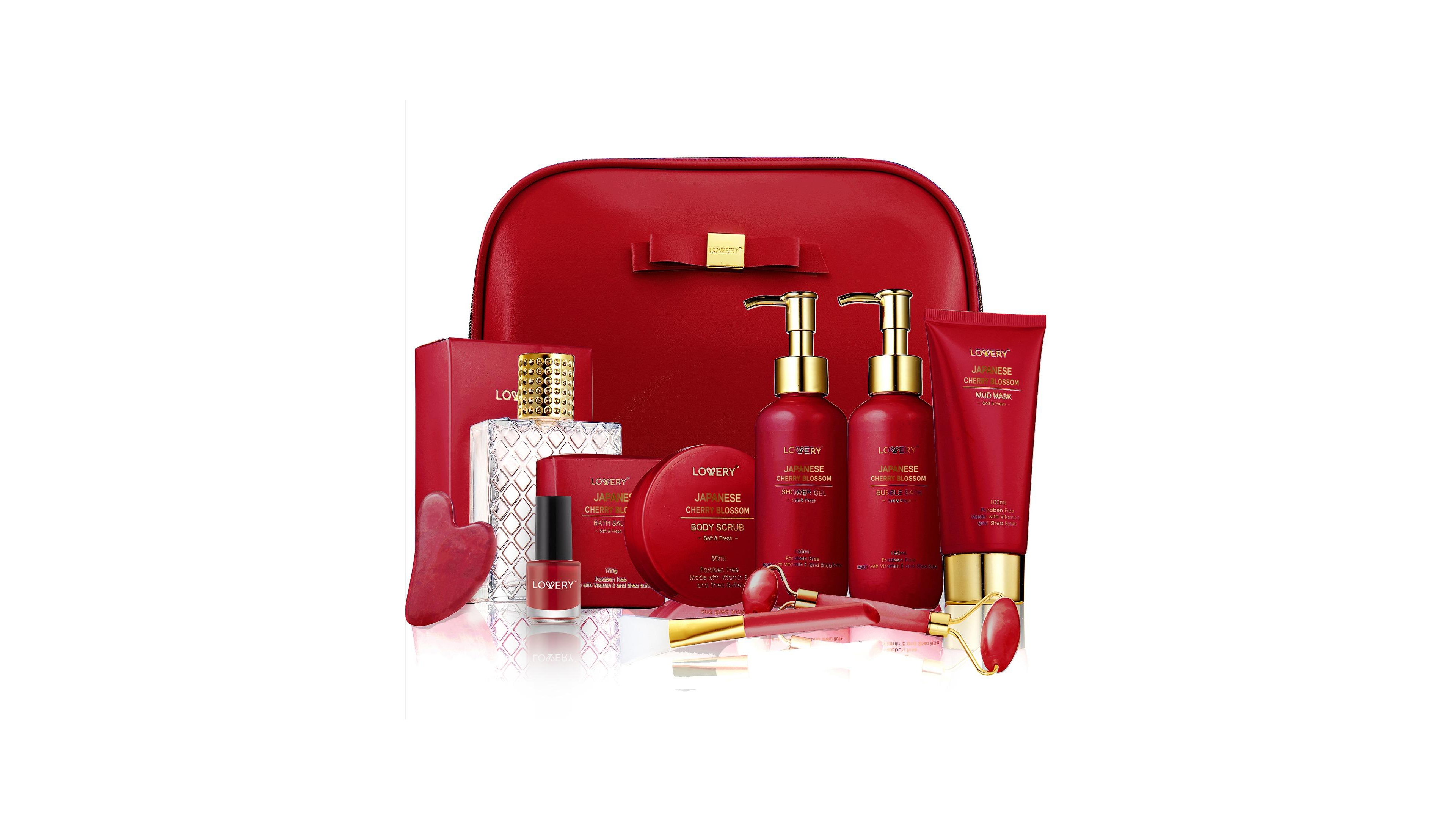 Lovery 11-Piece Luxury Japanese Cherry Blossom Body Care Spa Gift Set