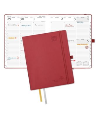 Pocket Planner 2026-2027 Academic Weekly Hourly Leather Cover