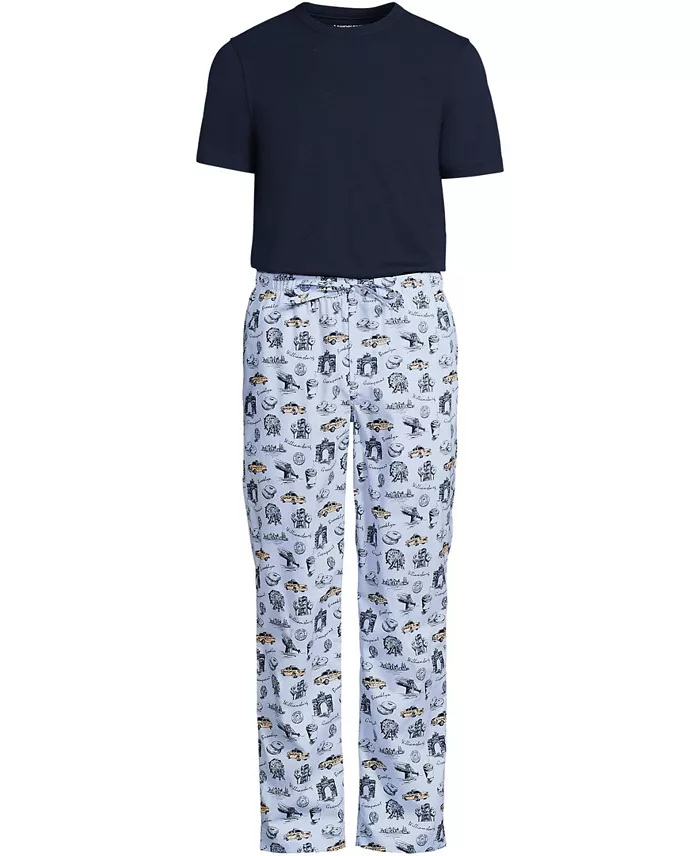 Men's Short Sleeve Essential Knit Tee and Poplin Pant Set - thumbnail 2
