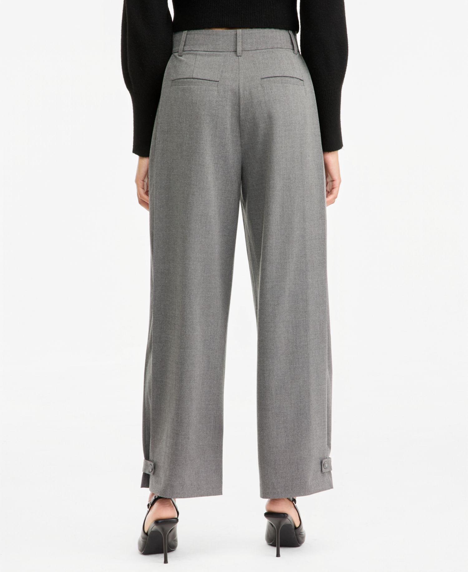 Women's Pleated Suiting High-Rise Wide-Leg Pants