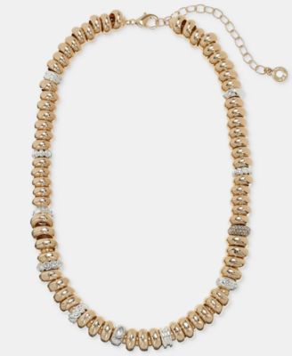 Crystal Beaded All-Around Collar Necklace, 16" + 3" extender
