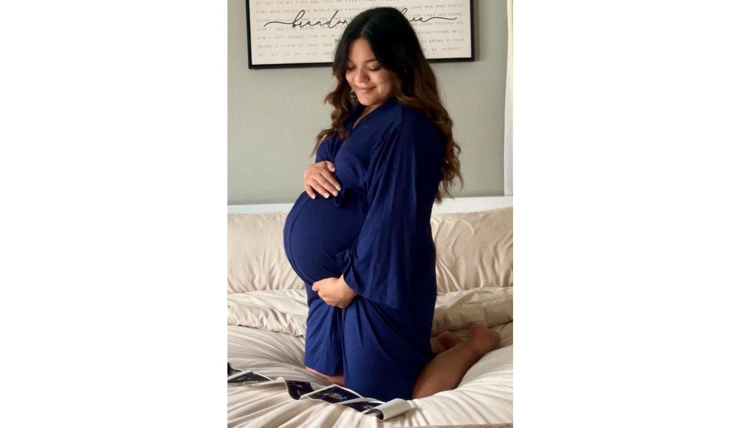Women's Navy Blue Delivery/Nursing Robe