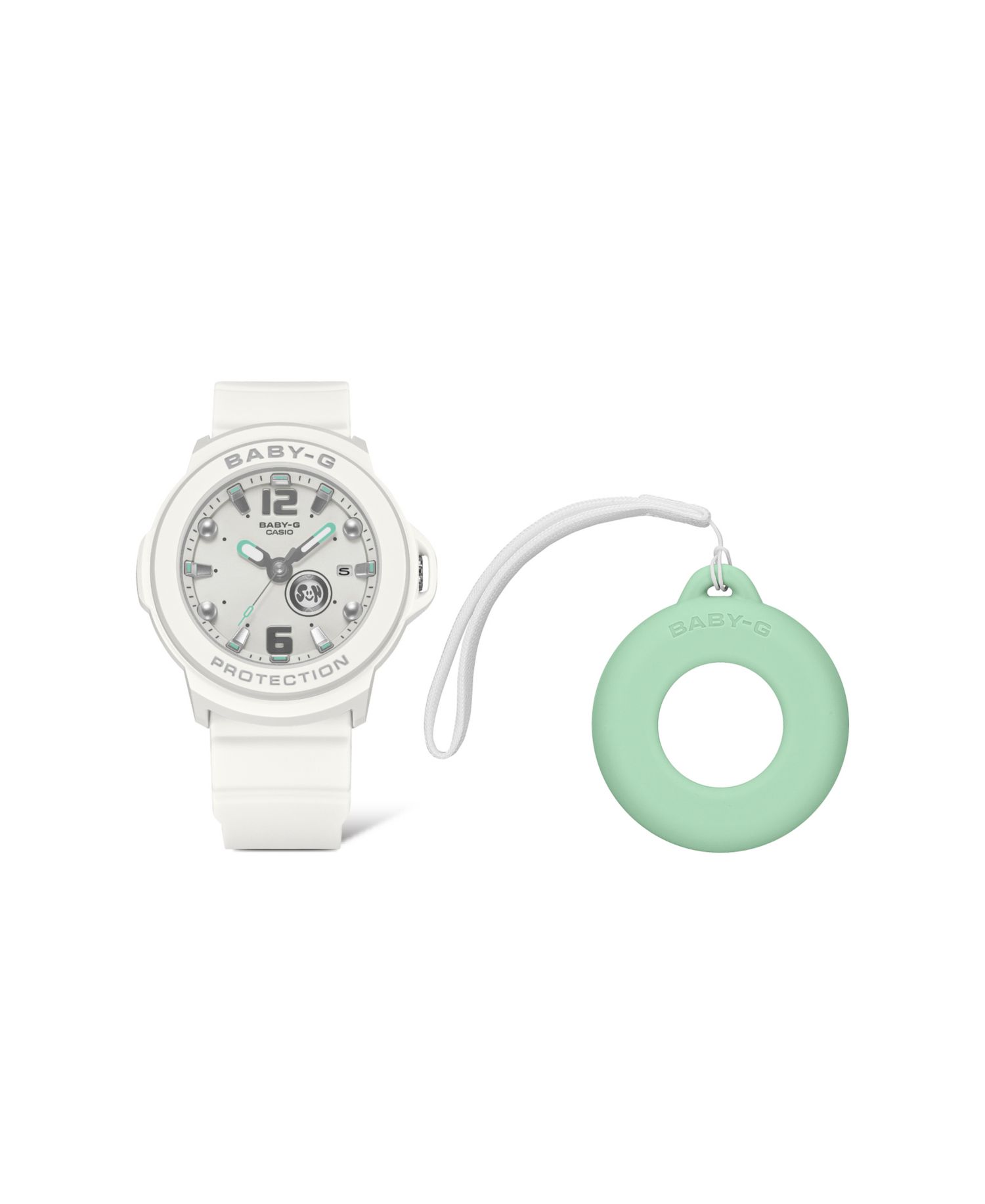 Baby-G Women's White Resin Analog Watch 42.4mm