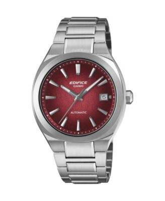 Edifice Men's Silver Stainless Steel Automatic Watch 38mm