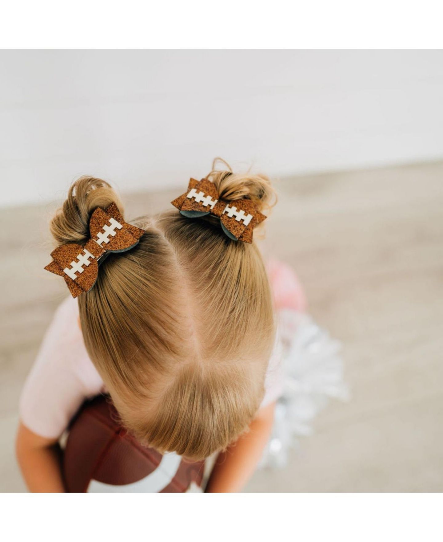 Аксессуары для волос Sweet Wink Game Day Glitter Bow Clip Set для девочек, цвет: Коричневый — фото 3