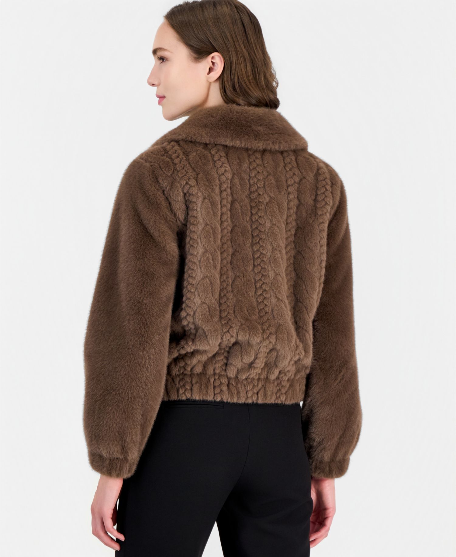 Women's Faux-Fur Zip-Up Coat