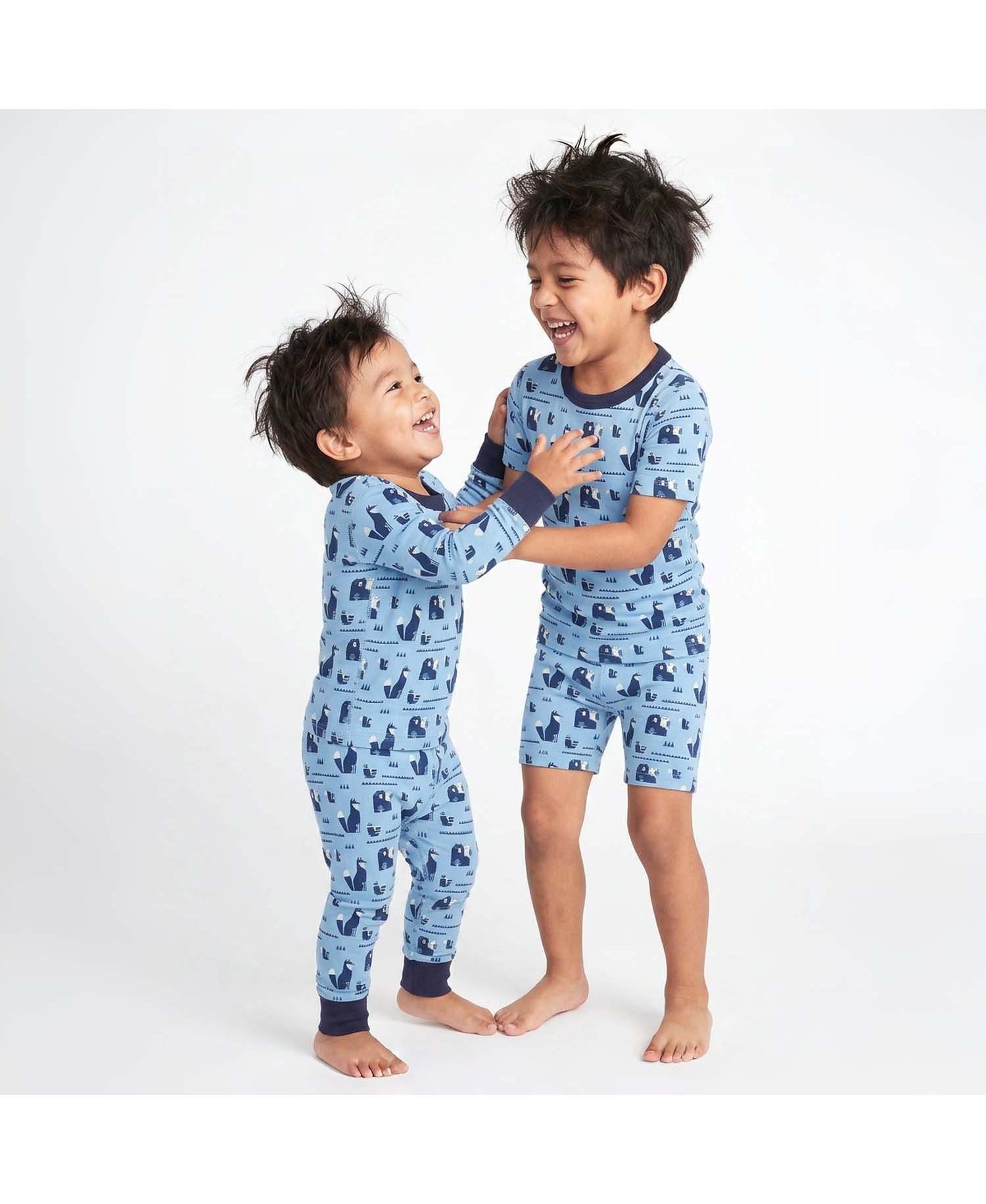 Kids' 6-14 Fair Trade 100 Percentage Organic Cotton Tight Fit Shortie Pajamas Set