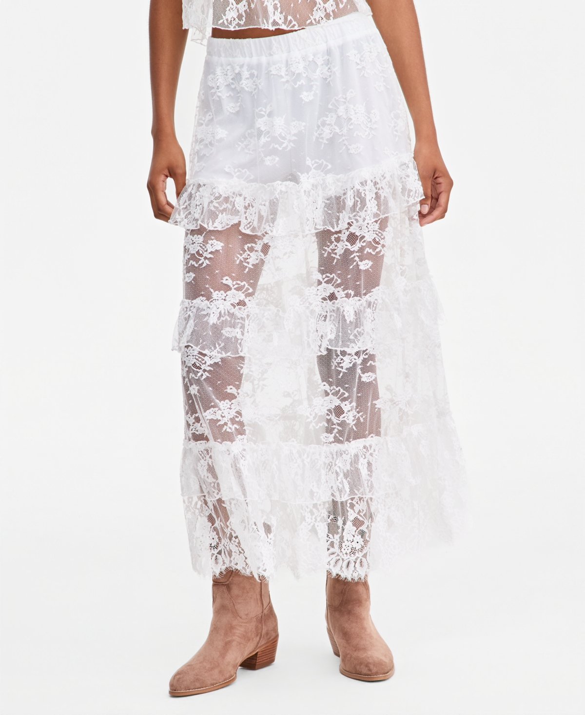 And Now This Women's Lace Tiered Maxi Skirt, Macy's Exclusive