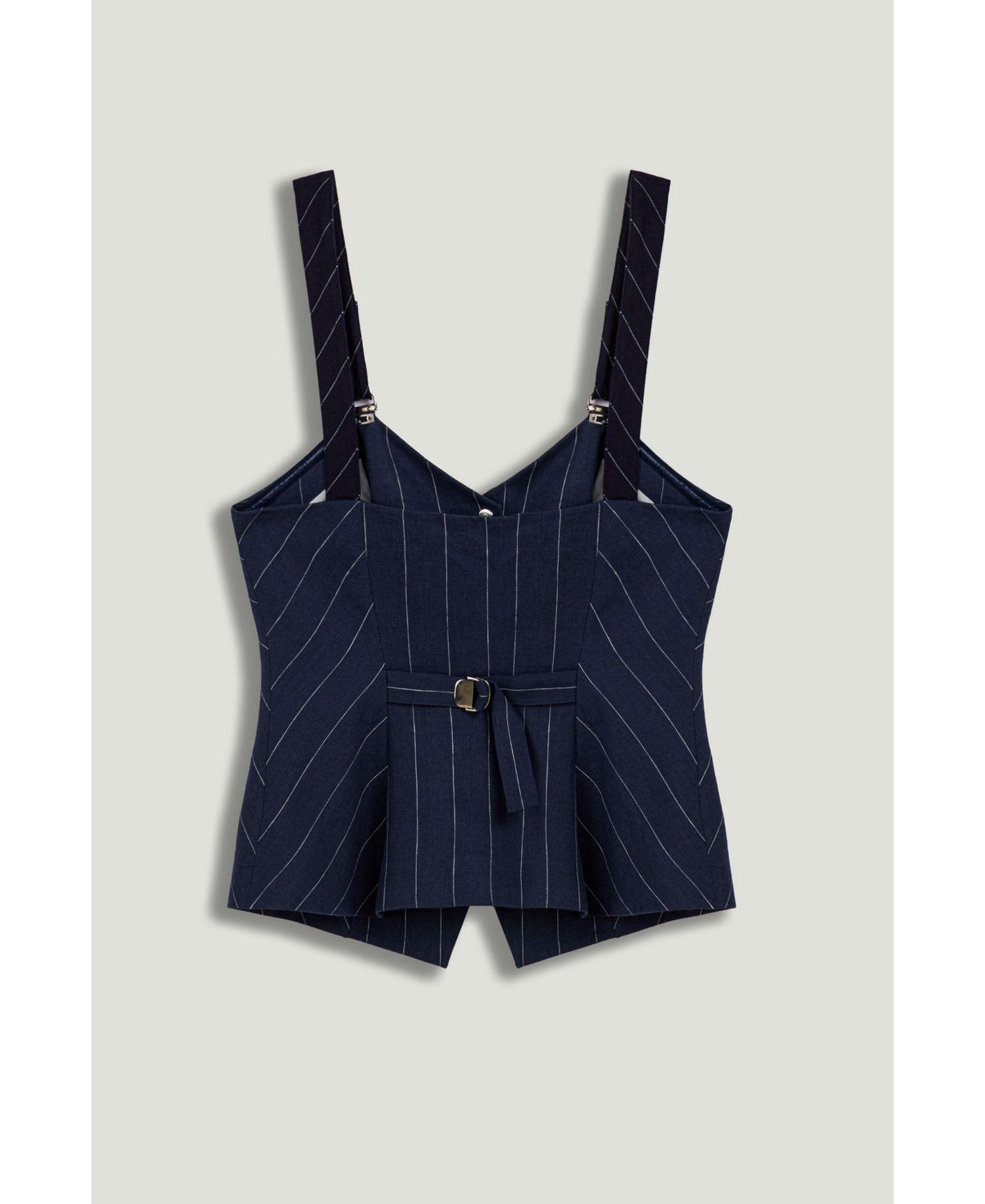 Women's Pinstripe Corset Bustier Top