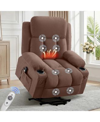 Power Lift Recliner Chair with Heat, Massage, and USB Port