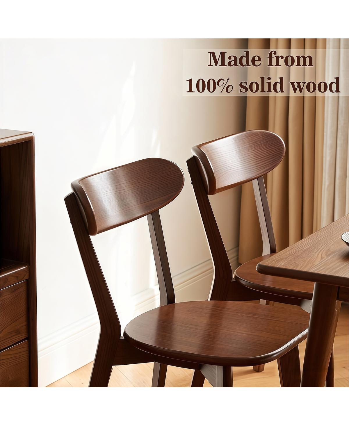 Streamdale Furniture Mid-Century Modern Solid Wood Dining Chairs