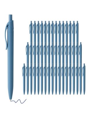 50 Pack Bulk Retractable Ballpoint Pens Soft Touch Smooth Writing Medium Point Cost Effective Wholesale