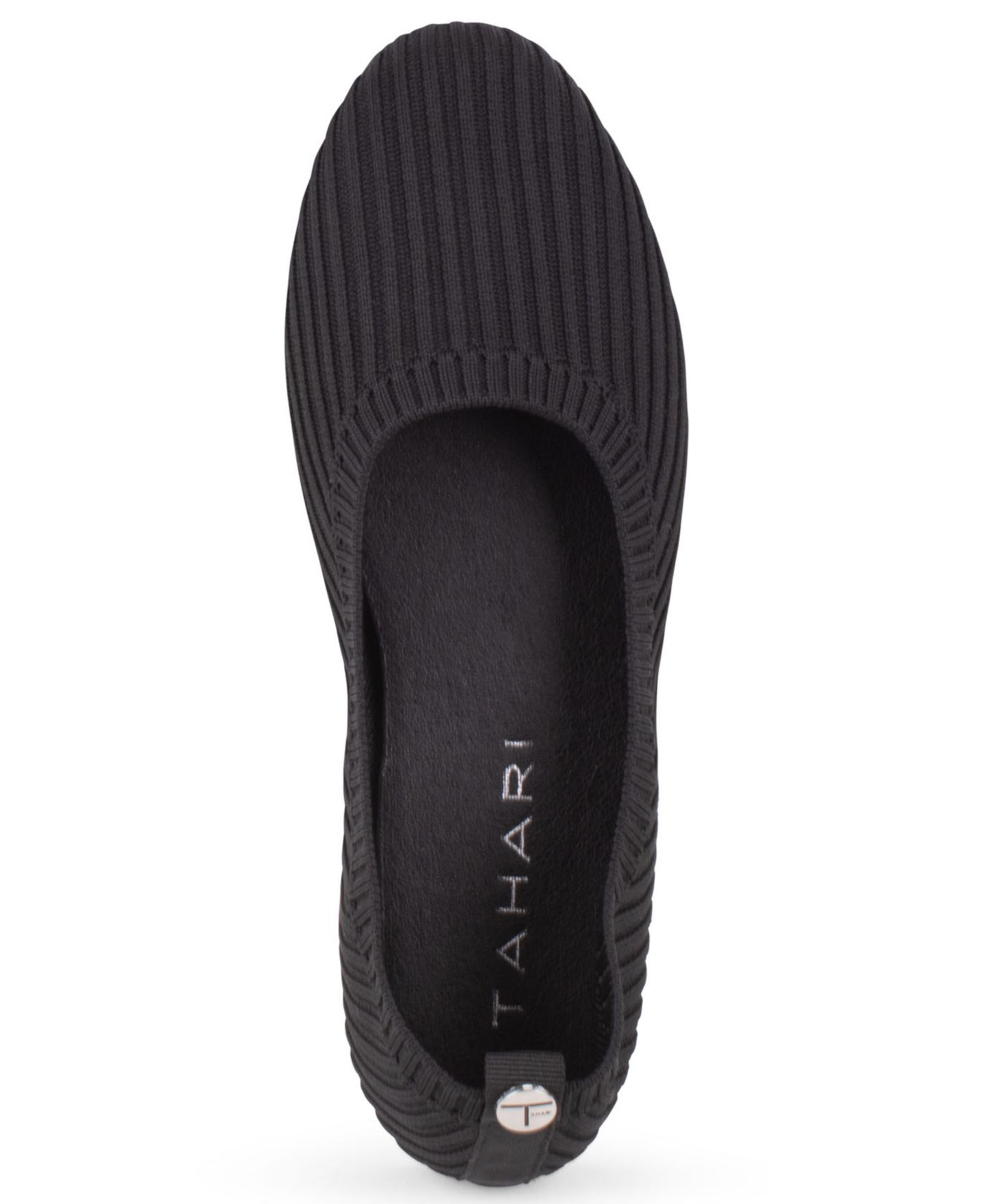 Женские балетки Tahari Clementia Knit Slip-On Flats, цвет: Чёрный — фото 4