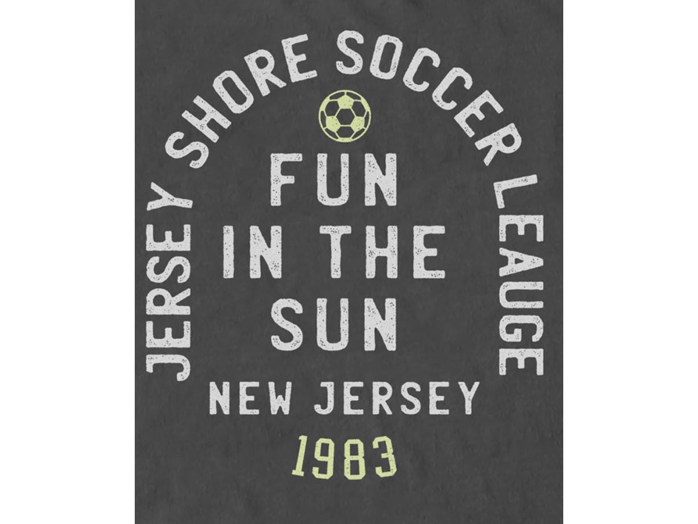 Мужская футболка Fifth Sun Jersey Shore Soccer Graphic, цвет: Угольный — фото 3