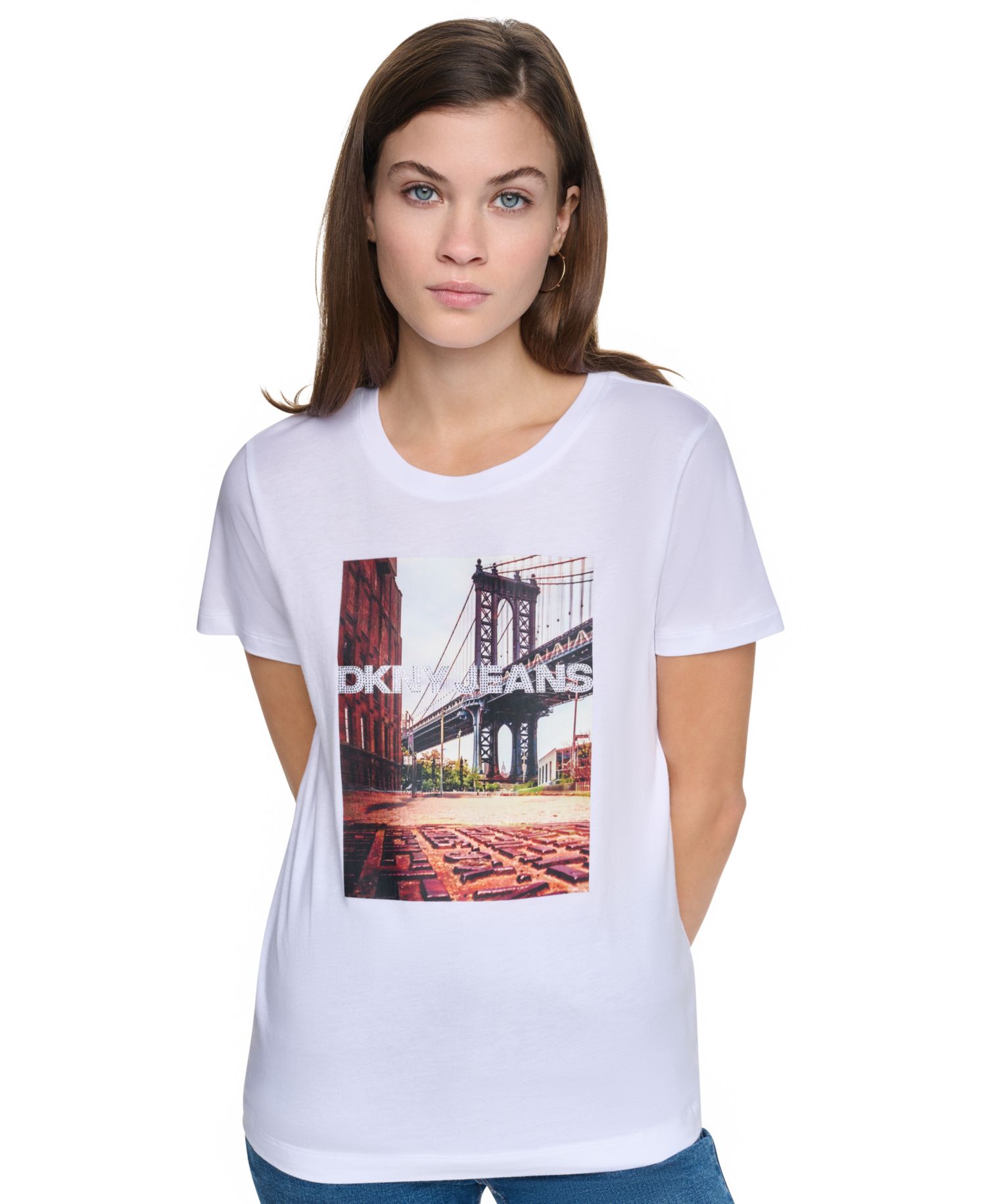 Women's Brooklyn Logo Photorealistic-Graphic T-Shirt