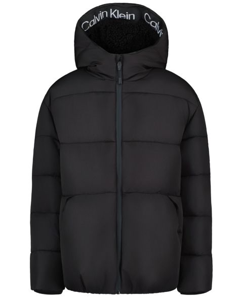 Куртка Calvin Klein Relaxed-Fit Long-Sleeve Puffer для мальчиков, цвет: Чёрный