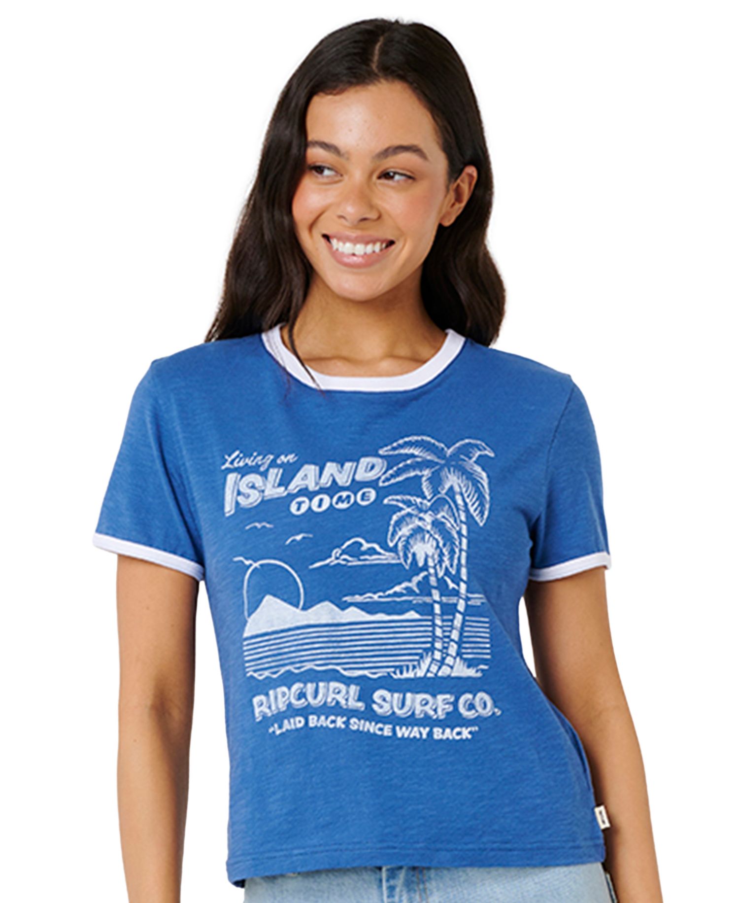 Women's Island Time Slub-Graphic T-Shirt