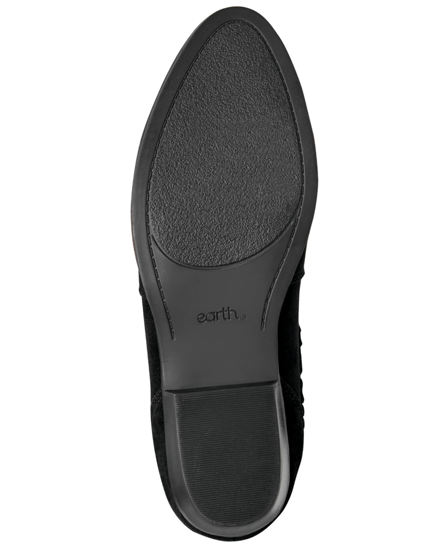 Женские ботинки Earth Printy Suede Ruched Low Heel, цвет: Чёрный замшевый — фото 5