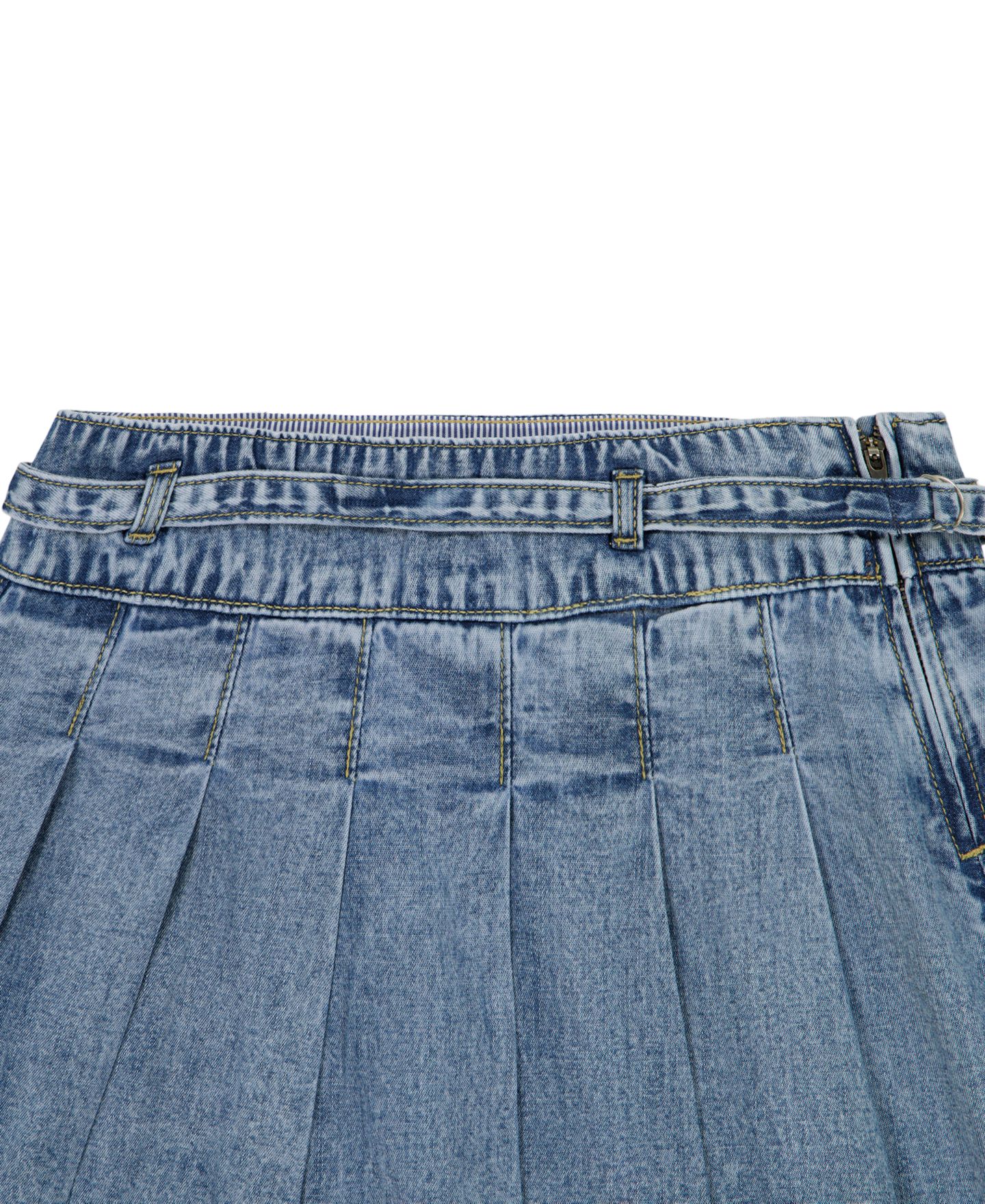Юбка Tommy Hilfiger Denim Pleated для девочек, цвет: Варёный — фото 4