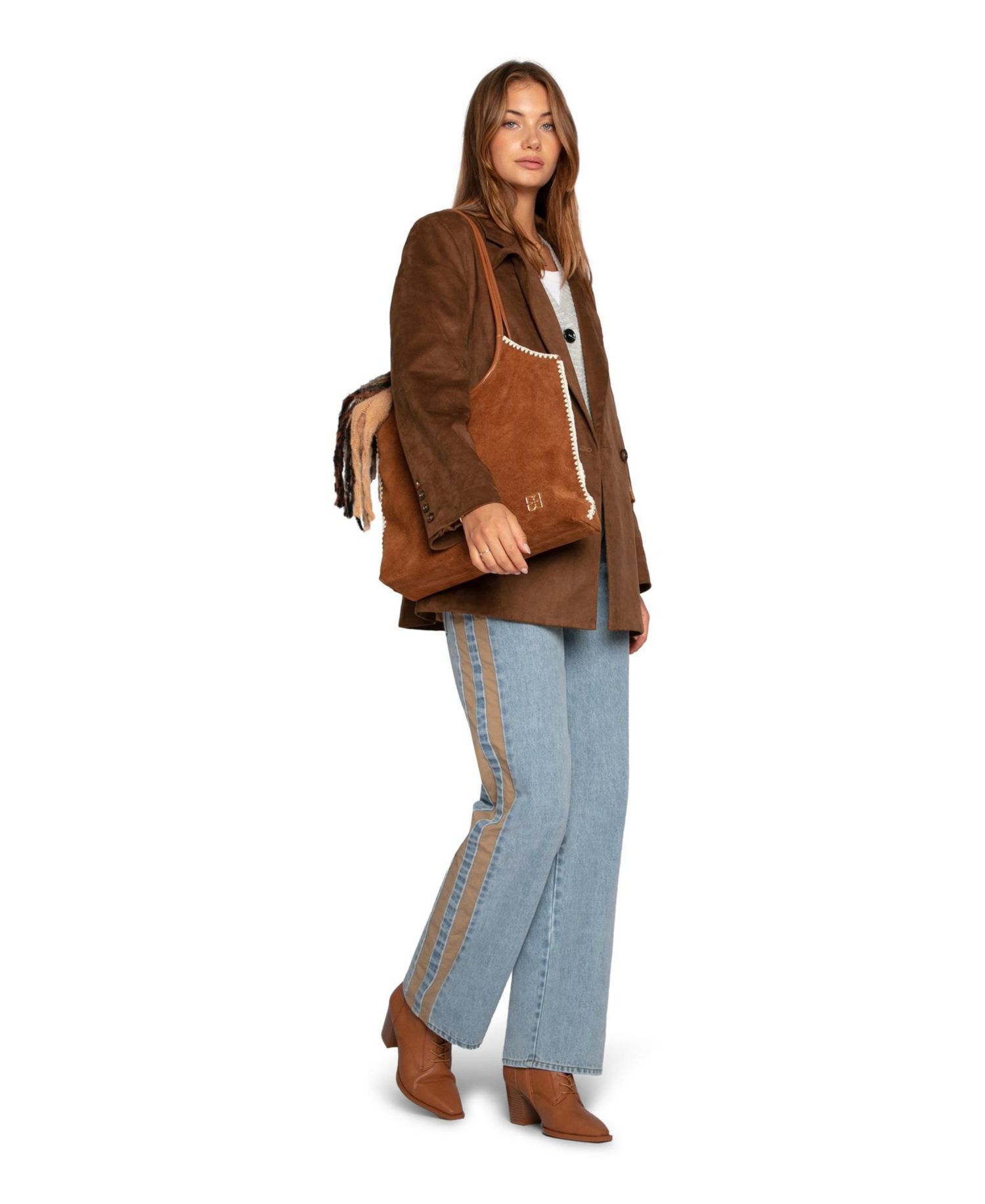 Women's Rebel Mid Rise Side Stripe Denim Jeans
