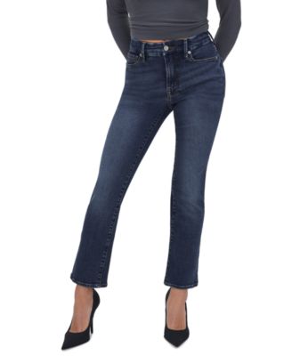 Petite Mid-Rise Slim Straight Ankle Jeans