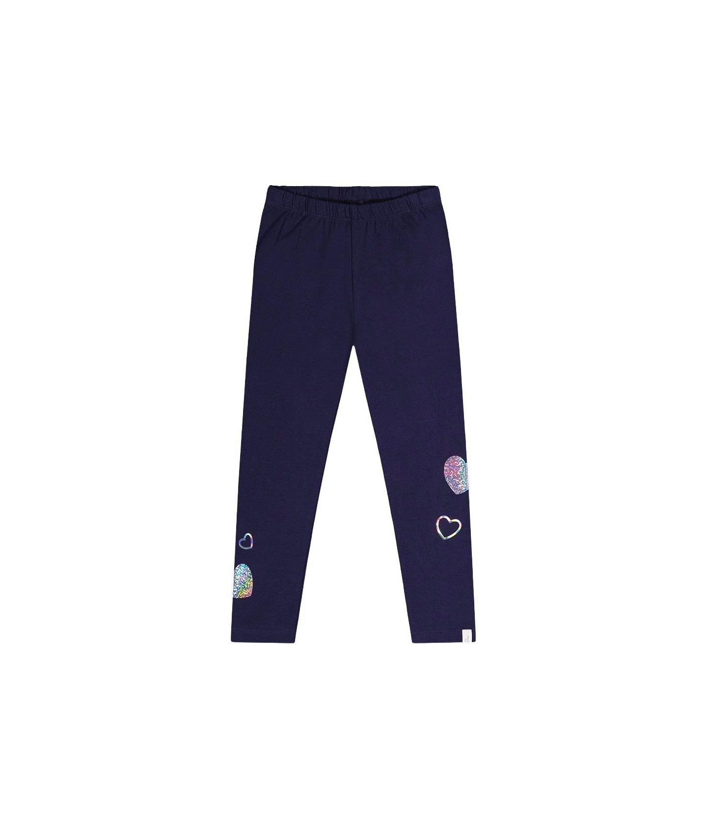 Леггинсы Deux par Deux Cotton Leggings Pant для девочек, цвет: Тёмный синий — фото 1