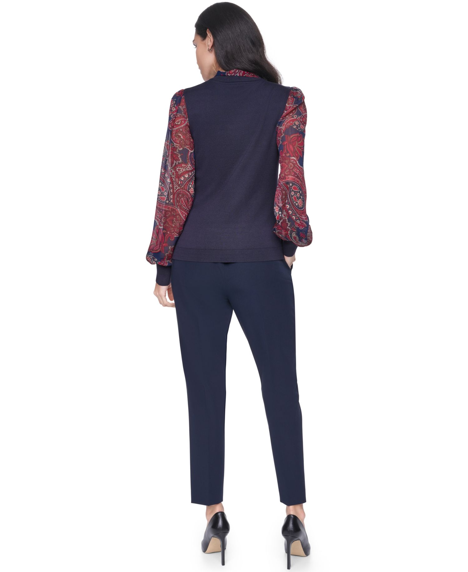 Women's Paisley V-Neck Sweater