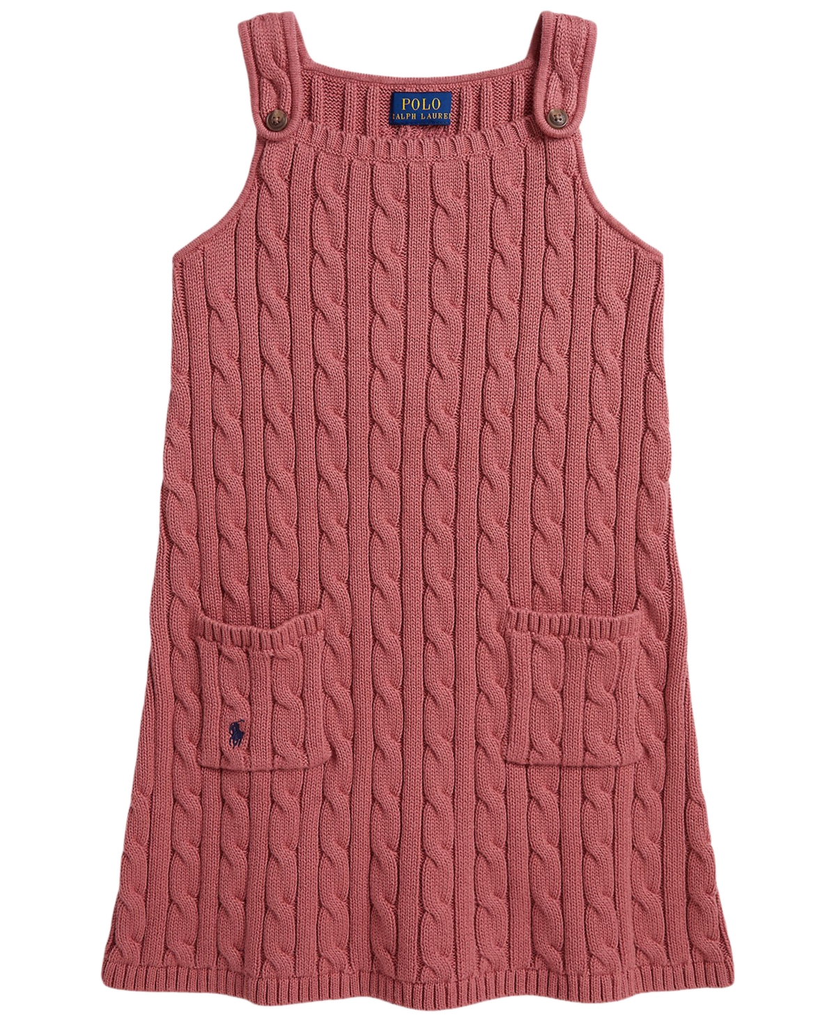 Polo Ralph Lauren Girls' 2T-6X Cable-Knit Cotton Sweater Dress