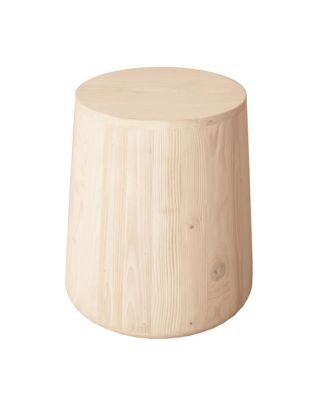 18" Natural Solid Wood Round End Table