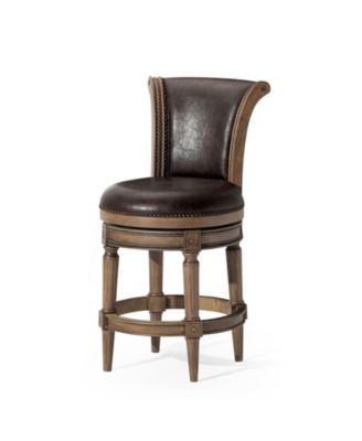 Pullman Swivel Upholstered Counter Stool with High Back