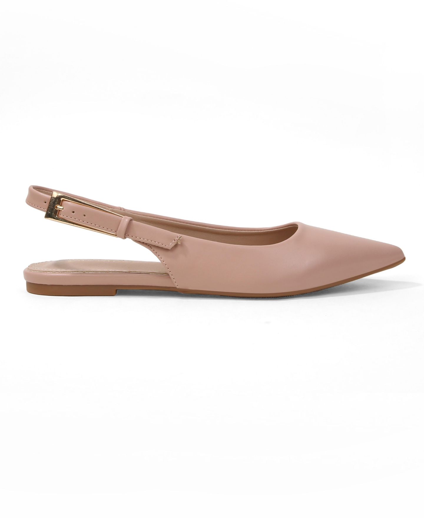 Женские балетки BERNESS Caitriona Pointy Toe Slingback Flats, цвет: Бежевый — фото 2