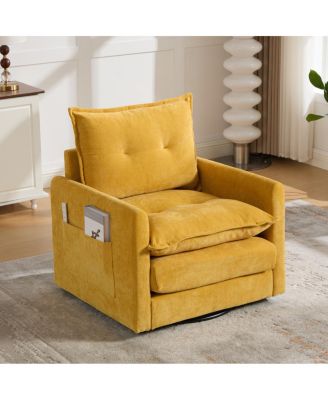 Mid-Century Modern Swivel Barrel Accent Chair