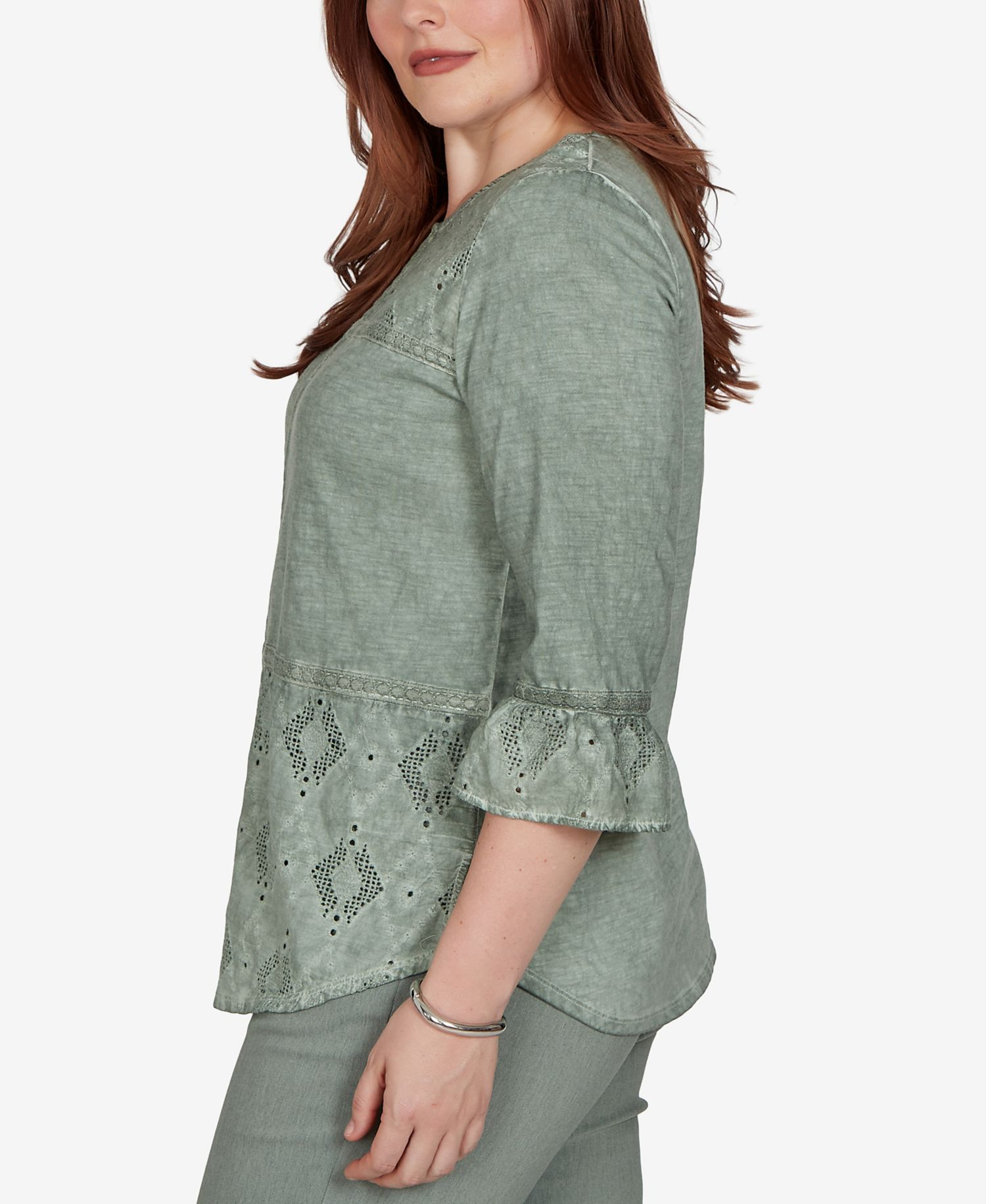 Women's Provence Tonal Spliced Patchwork Top