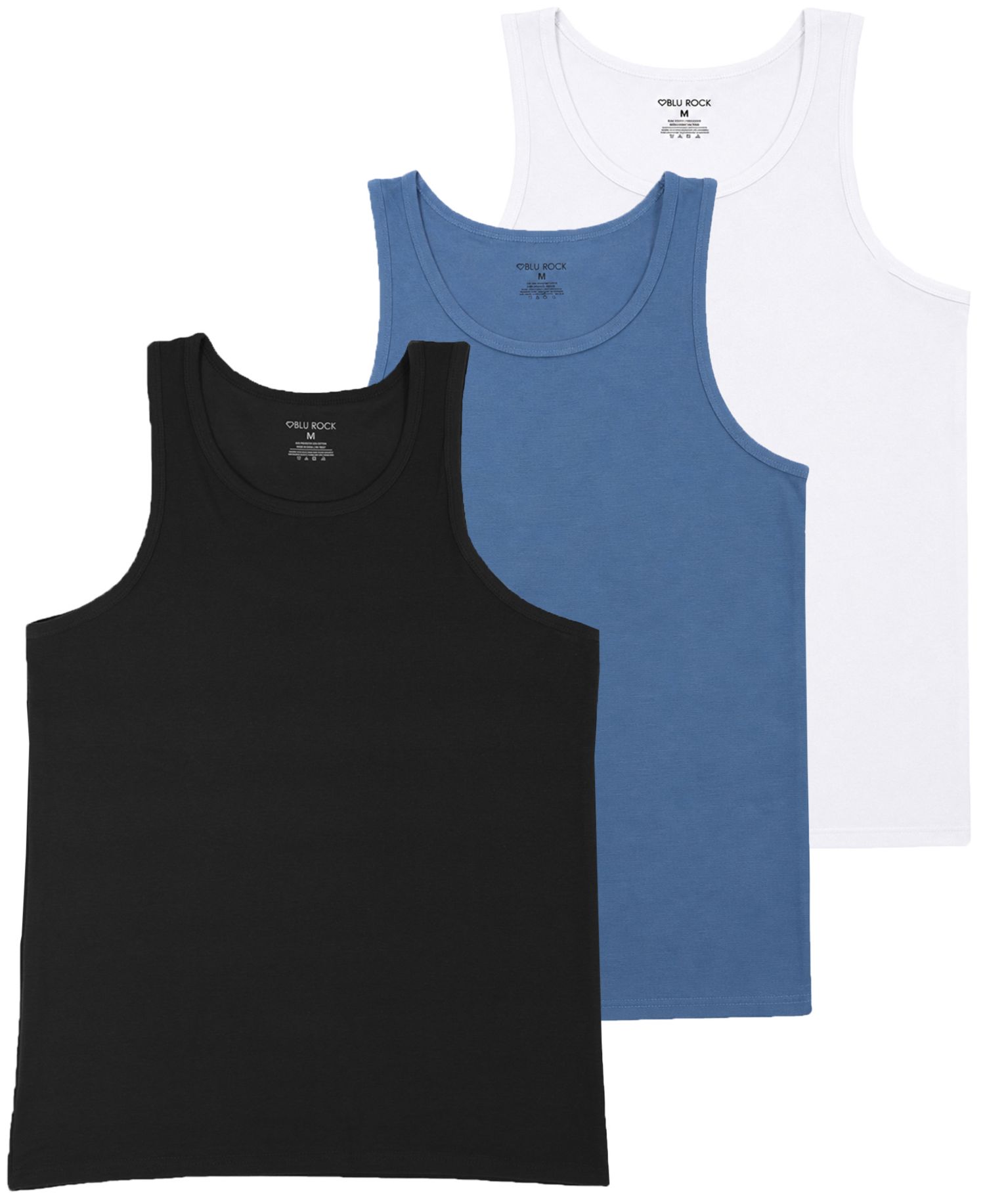 Men's Micro Waffle Knit Heavyweight Tank Top, 3-Pack