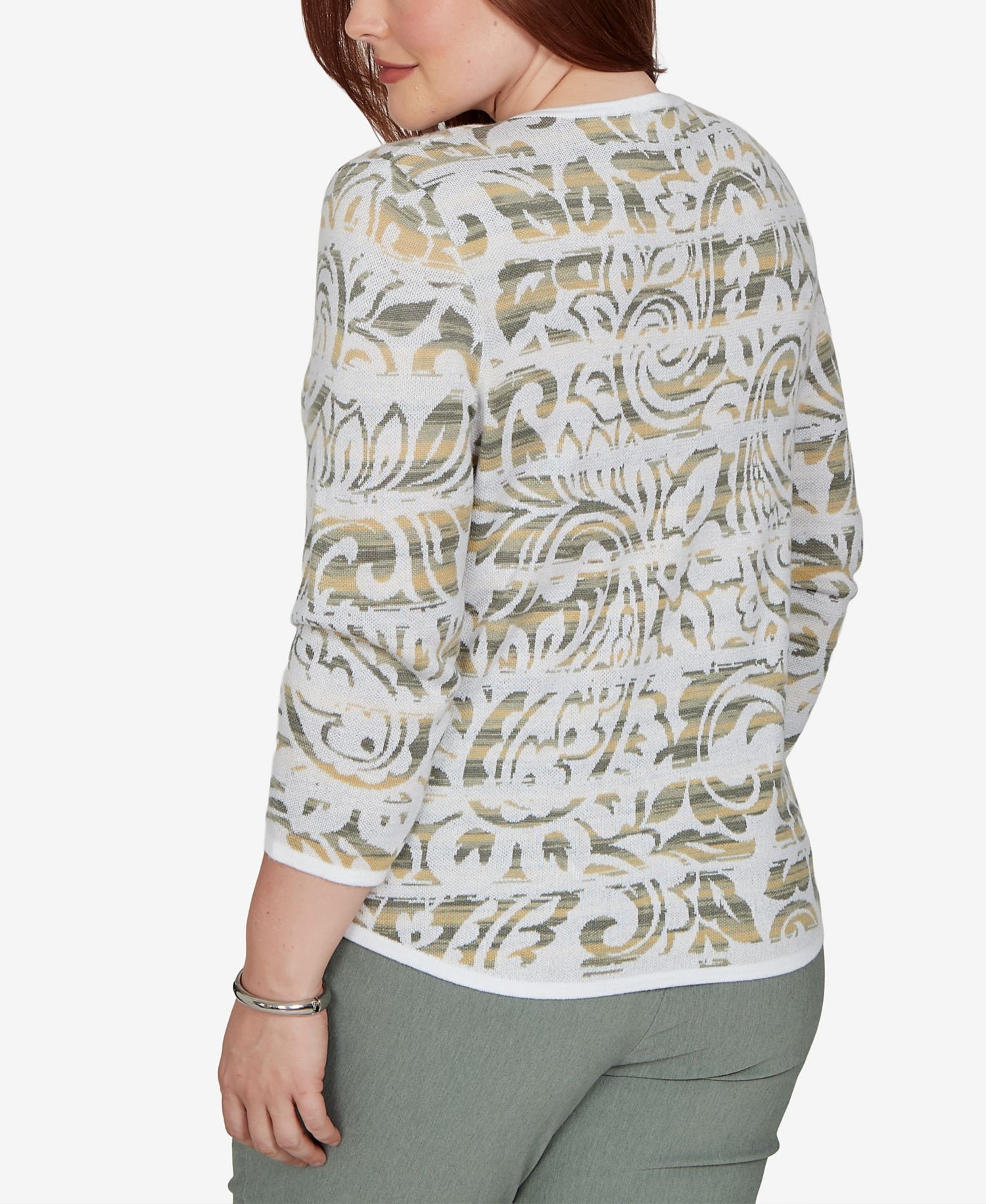 Women's Provence Paisley Stripe Spacedye Sweater