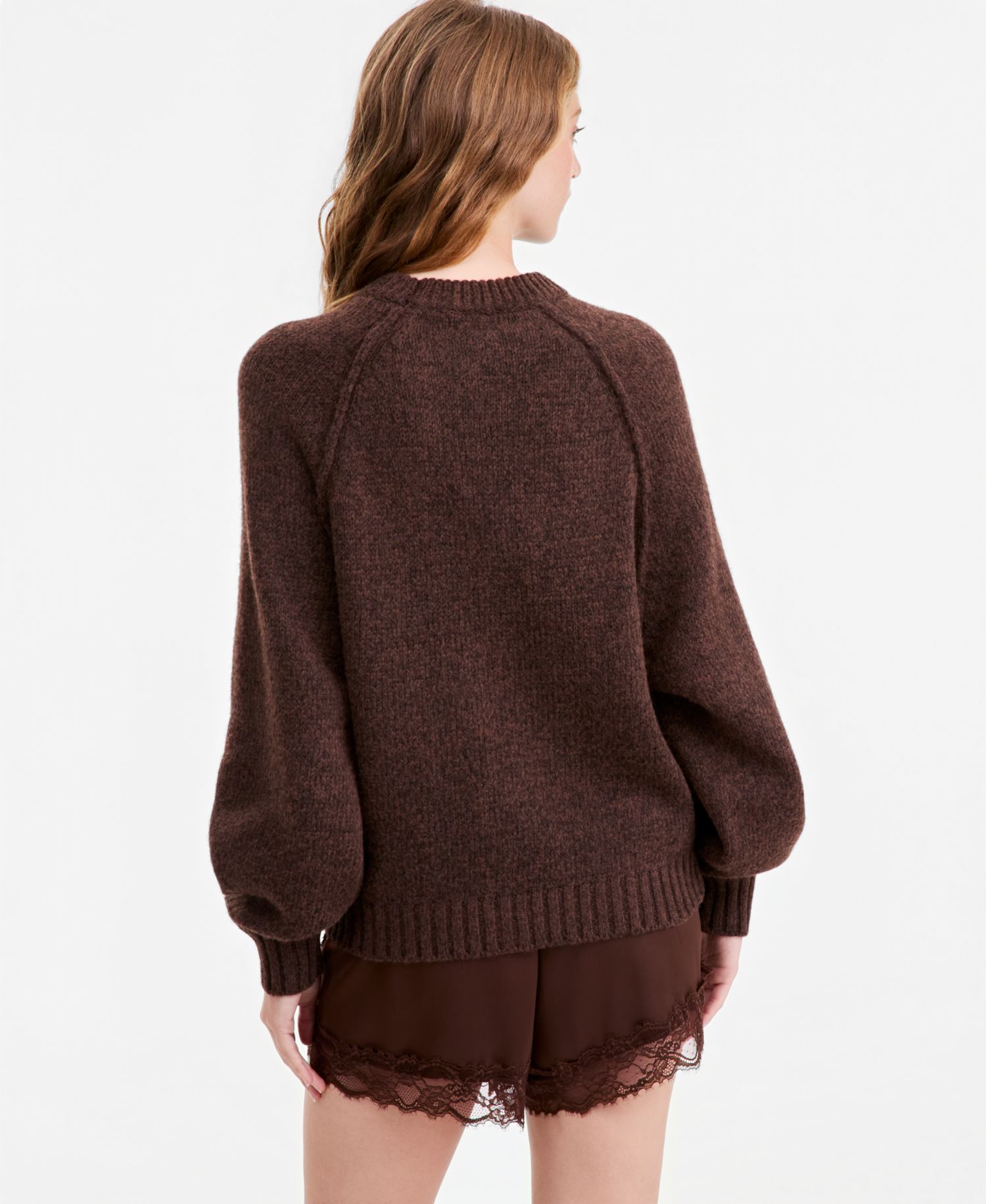 Petite Raglan Slouchy Crew Sweater