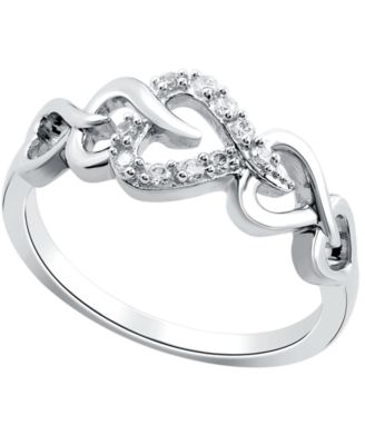 Diamond Heart Ring (1/10 ct. t.w.) in Sterling Silver 