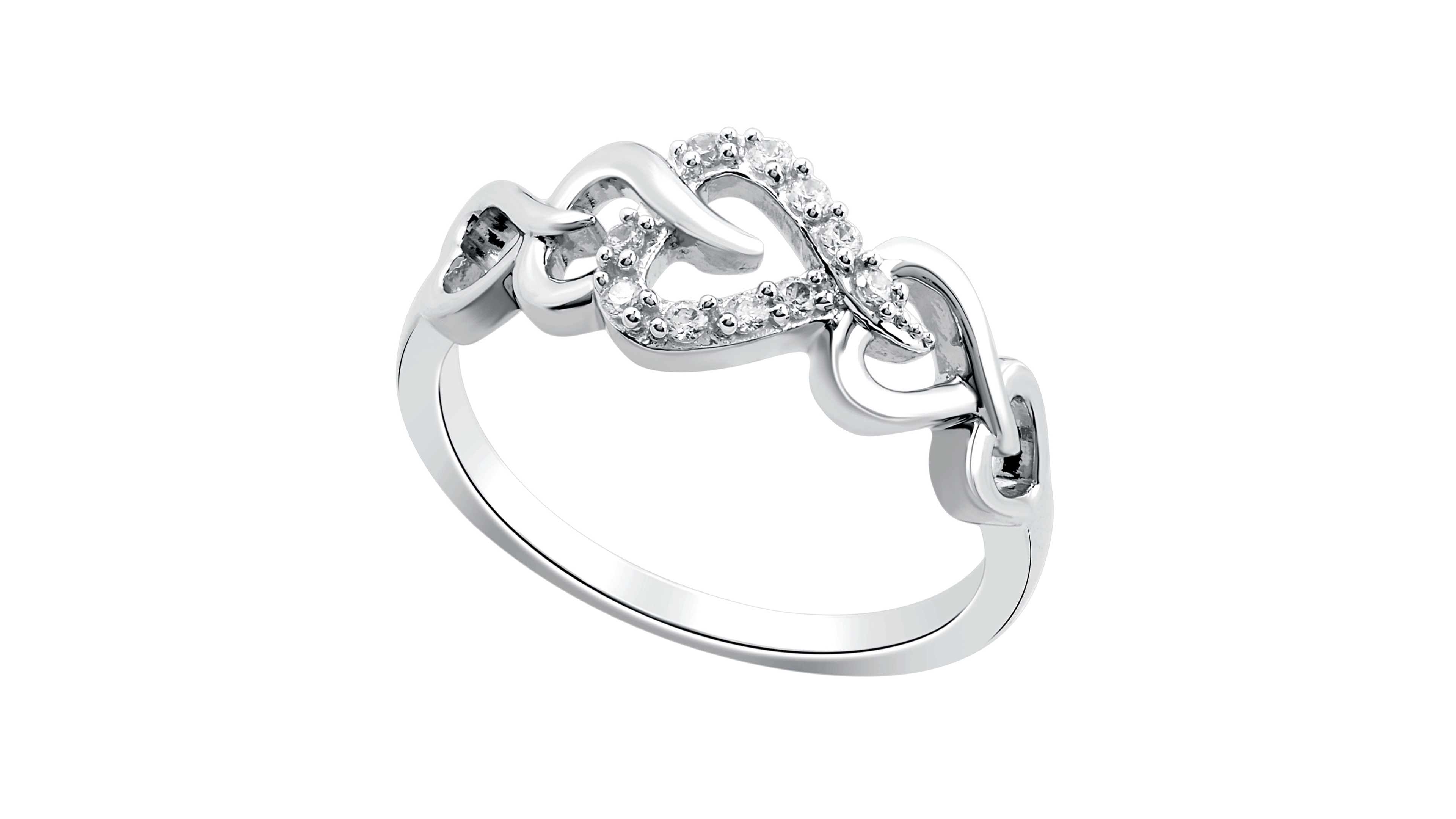 Diamond Heart Ring (1/10 ct. t.w.) Sterling Silver