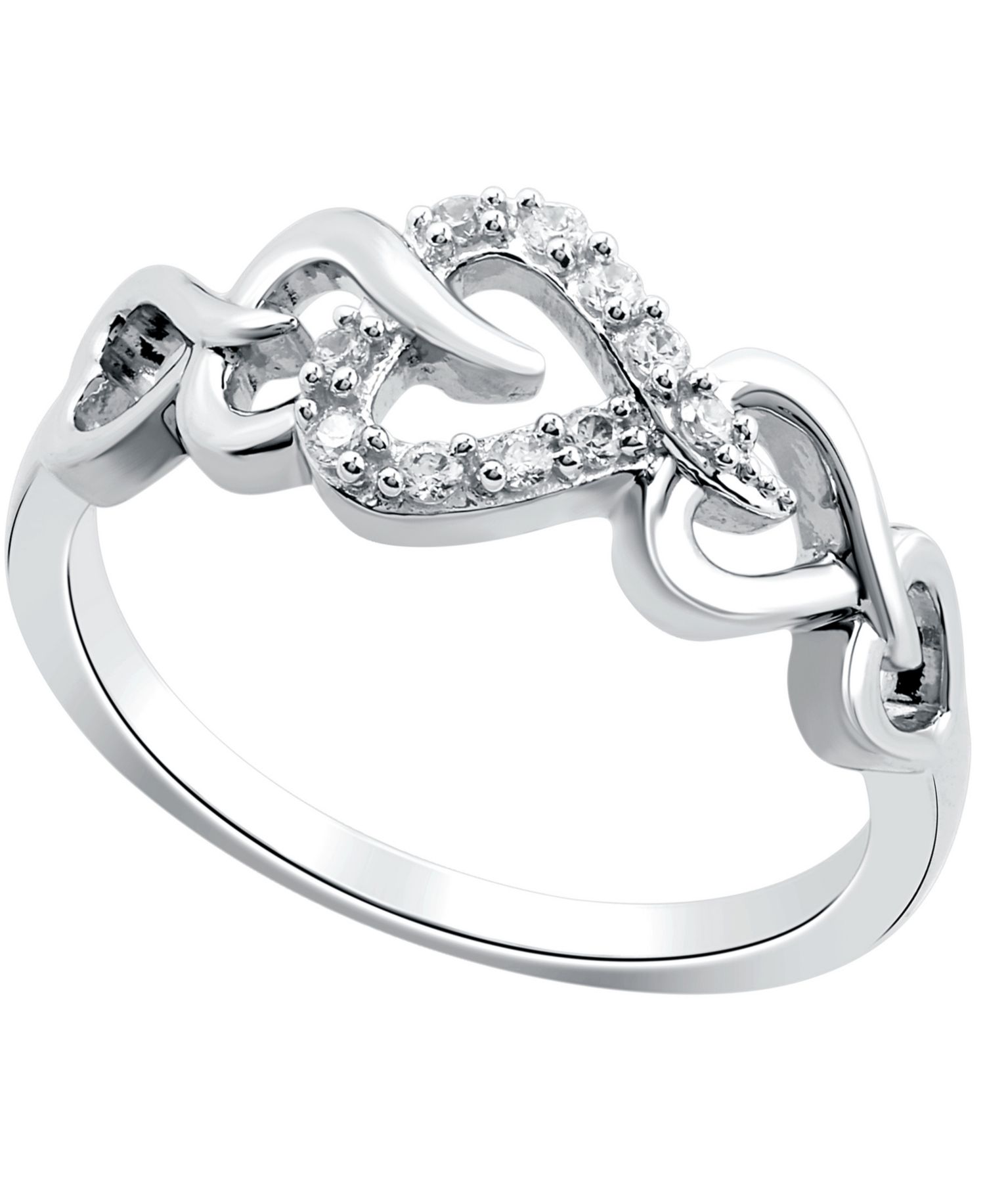 Diamond Heart Ring (1/10 ct. t.w.) in Sterling Silver