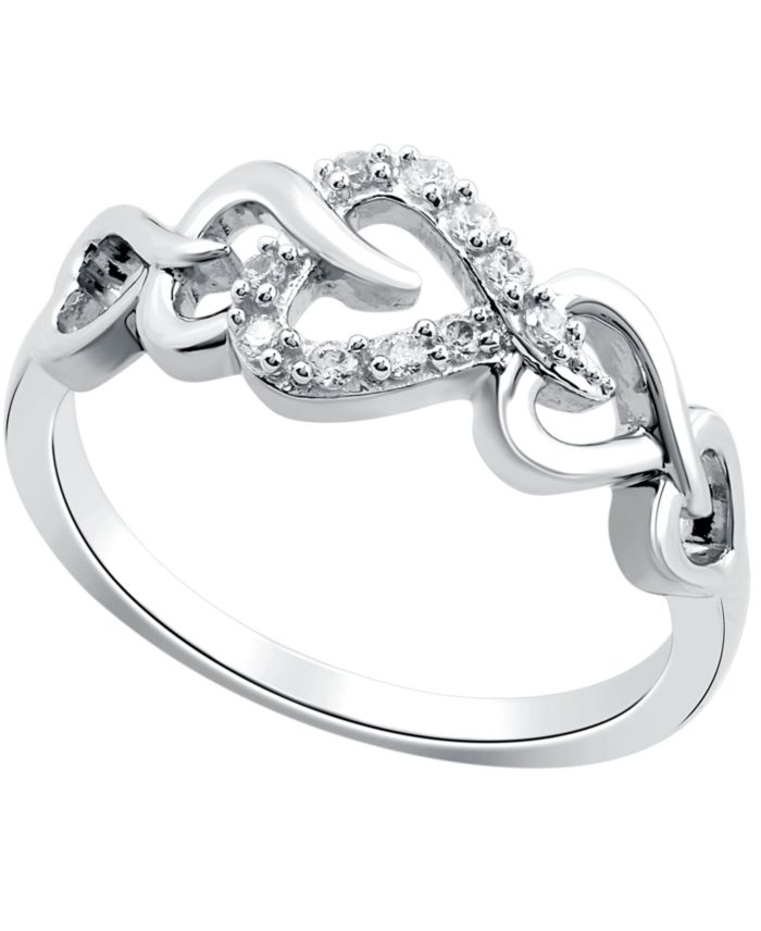 Diamond Heart Ring (1/10 ct. t.w.) in Sterling Silver