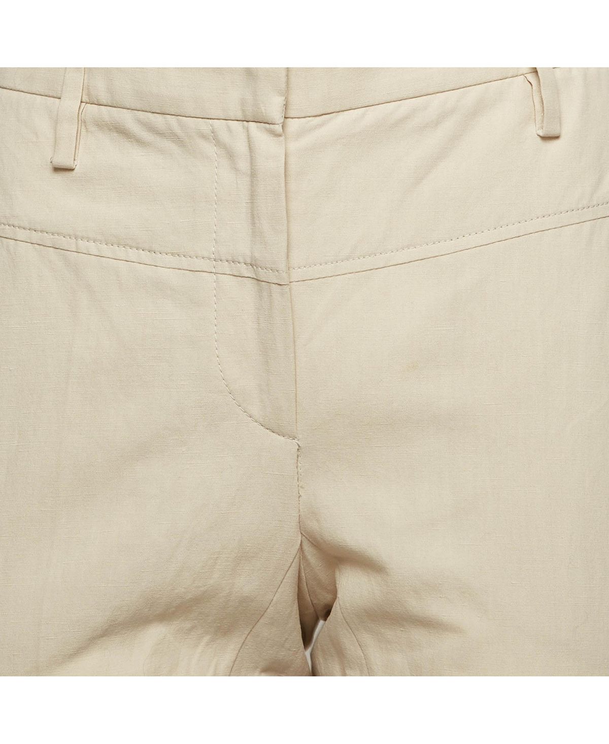 Pre-Owned Brunello Cucinelli Women's Linen Blend Straight Fit Trousers view 3 — MAYCSS fashion products