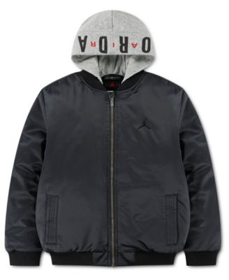 Boys' 8-20 Hooded Long-Sleeve Bomber Jacket